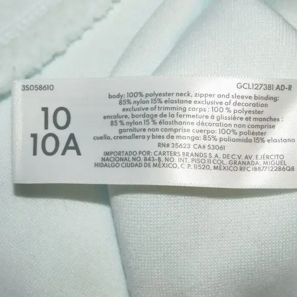 Oshkosh Mint Sherpa Fleece Girls Full Zip Jacket - Picture 6 of 7